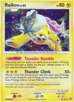 Pokémon-Karte Raikou 016/132