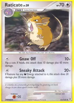 Pokémon-Karte Raticate 061/132