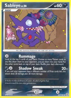 Pokémon-Karte Sableye 063/132