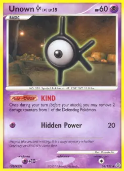 Pokémon-Karte Unown K 068/132