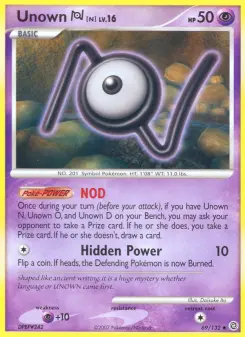 Pokémon-Karte Unown N 069/132