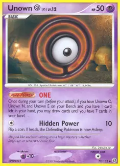 Pokémon-Karte Unown O 070/132