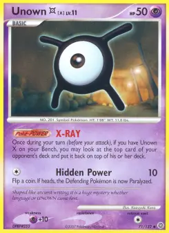 Pokémon-Karte Unown X 071/132