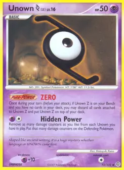 Pokémon-Karte Unown Z 072/132