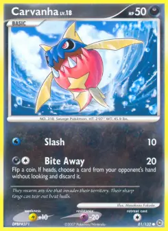 Pokémon-Karte Carvanha 081/132