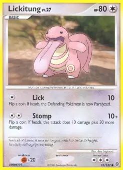 Pokémon-Karte Lickitung 091/132
