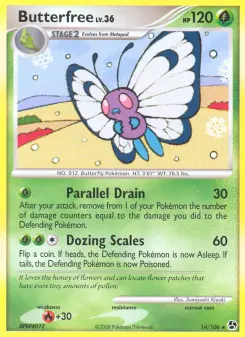 Pokémon-Karte Butterfree 014/106