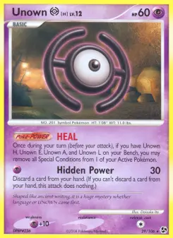 Pokémon-Karte Unown H 029/106