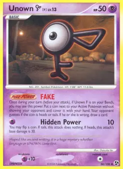 Pokémon-Karte Unown F 056/106
