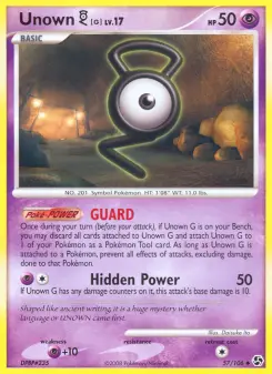 Pokémon-Karte Unown G 057/106