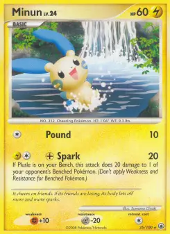 Pokémon-Karte Minun 025/100