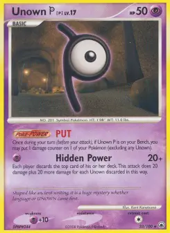 Pokémon-Karte Unown P 033/100