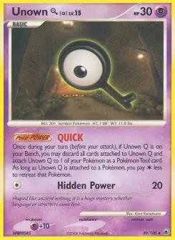 Pokémon-Karte Unown Q 049/100