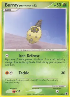 Pokémon-Karte Burmy Sandy Cloak 054/100