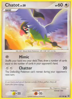 Pokémon-Karte Chatot 055/100