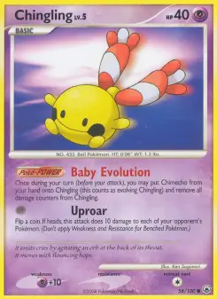 Pokémon-Karte Chingling 058/100