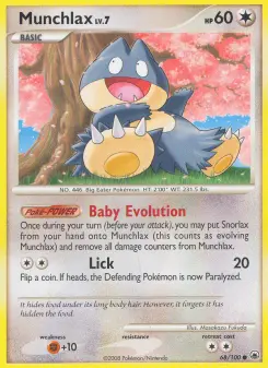 Pokémon-Karte Munchlax 068/100