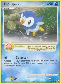 Pokémon-Karte Piplup 072/100