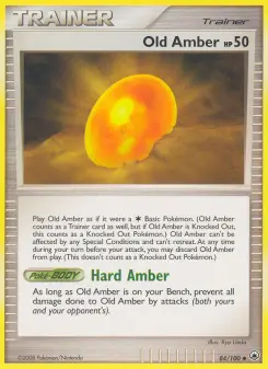 Pokémon-Karte Old Amber 084/100