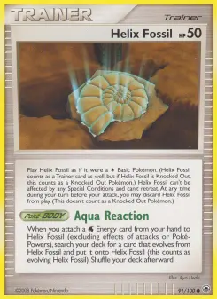 Pokémon-Karte Helix Fossil 091/100