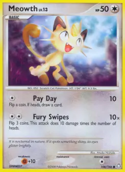 Pokémon-Karte Meowth 106/146