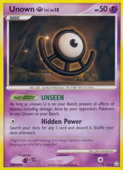 Pokémon-Karte Unown U 078/146