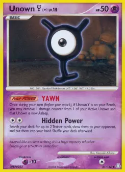 Pokémon-Karte Unown Y 081/146