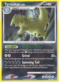 Pokémon-Karte Tyranitar 030/100