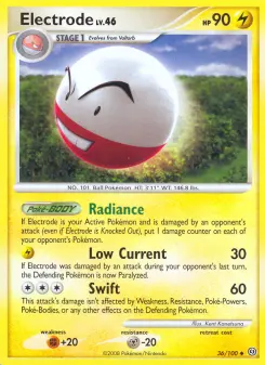 Pokémon-Karte Electrode 036/100