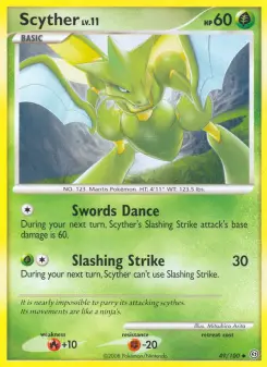 Pokémon-Karte Scyther 049/100