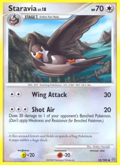Pokémon-Karte Staravia 052/100