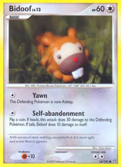 Pokémon-Karte Bidoof 054/100