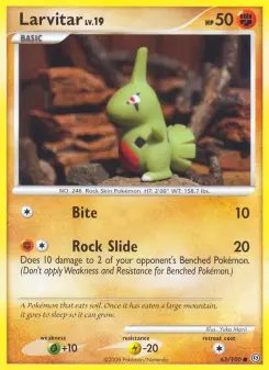 Pokémon-Karte Larvitar 063/100