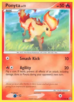 Pokémon-Karte Ponyta 071/100