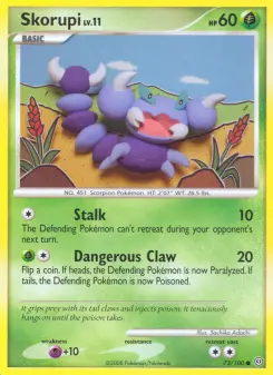 Pokémon-Karte Skorupi 073/100