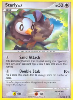 Pokémon-Karte Starly 075/100