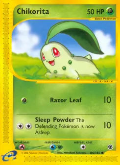 Pokémon-Karte Chikorita 100/165