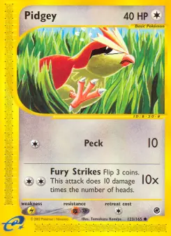 Pokémon-Karte Pidgey 123/165