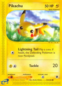 Pokémon-Karte Pikachu 124/165