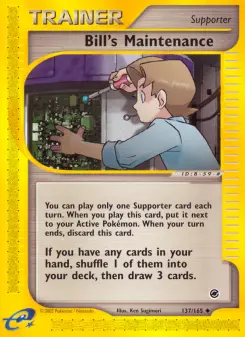 Pokémon-Karte Bill's Maintenance 137/165