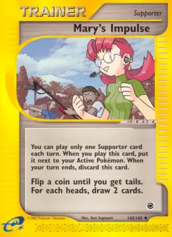 Pokémon-Karte Mary's Impulse 142/165