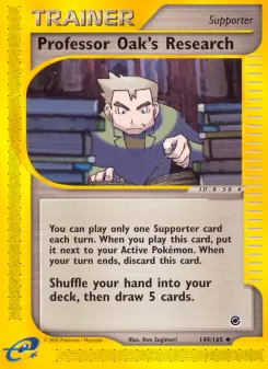 Pokémon-Karte Professor Oak's Research 149/165