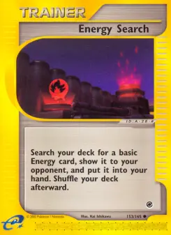 Pokémon-Karte Energy Search 153/165
