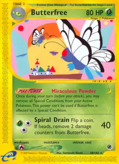 Pokémon-Karte Butterfree 038/165