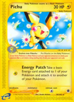 Pokémon-Karte Pichu 058/165