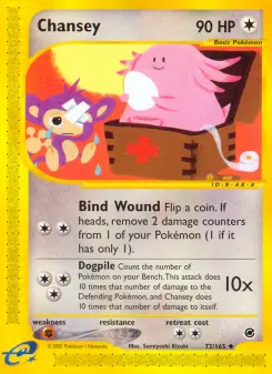 Pokémon-Karte Chansey 072/165