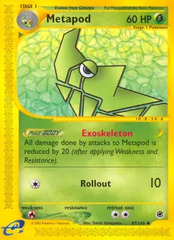 Pokémon-Karte Metapod 087/165