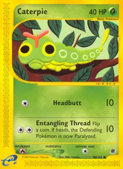 Pokémon-Karte Caterpie 096/165