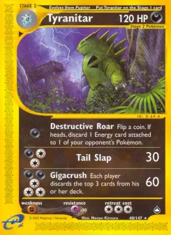 Pokémon-Karte Tyranitar 040/147