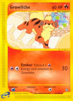 Pokémon-Karte Growlithe 051/147